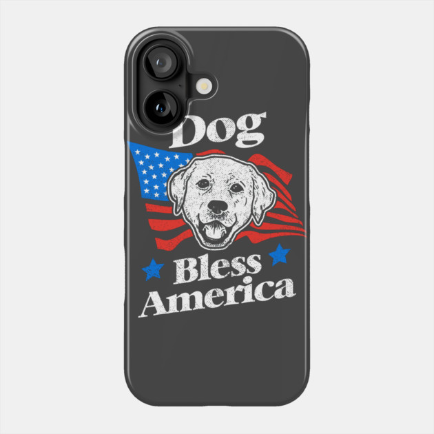 Dog Bless America Phone Case by dumbshirts
