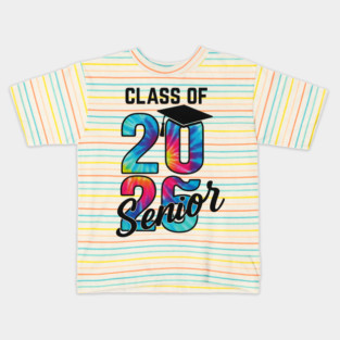 Class of 2025 Senior Graduation Gold Style High School College Grad Gift Kids T-Shirt