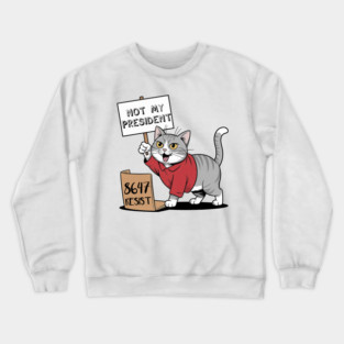Cats-against-trump Crewneck Sweatshirt