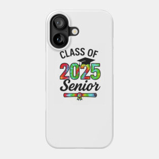Class-of-2025-Senior-Graduation-Gold-Tie-Dye-Style-High-School-College-Grad-Gift Phone Case
