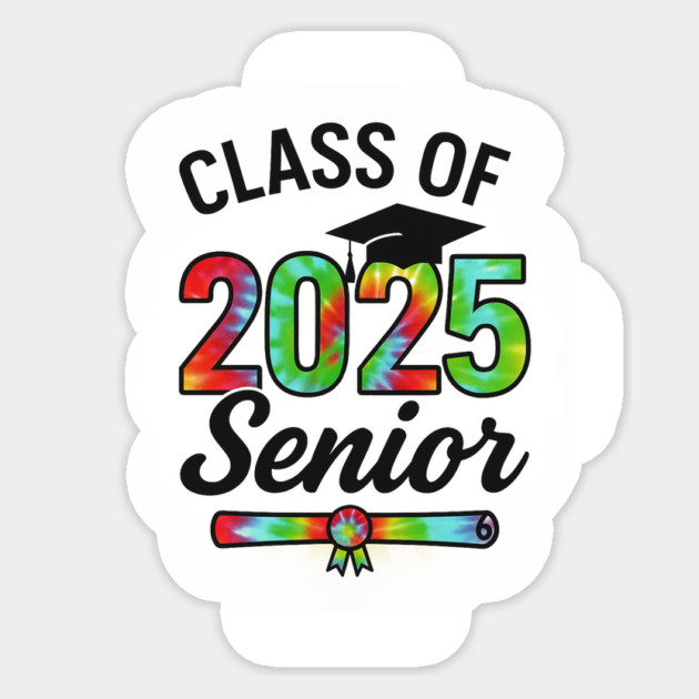 Class-of-2025-Senior-Graduation-Gold-Tie-Dye-Style-High-School-College-Grad-Gift Sticker by ArtistTee ⭐⭐⭐⭐⭐