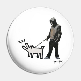 BANKSY Haring Dog Pin