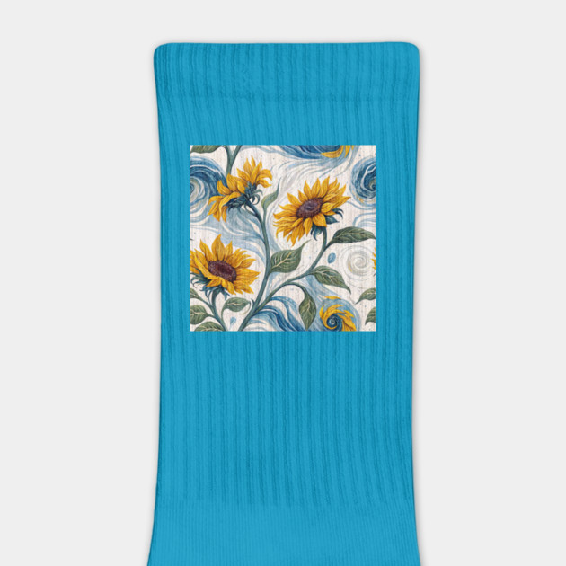 Starry Sunflowers – Van Gogh Inspired Floral Art by DonWillisJrArt