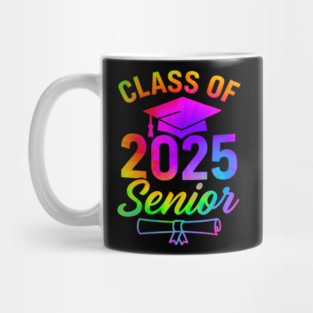 Class of 2025 Senior Graduation Gold Style High School College Grad Gift Mug