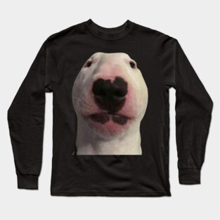 Staring Forward Dog Meme Long Sleeve T-Shirt