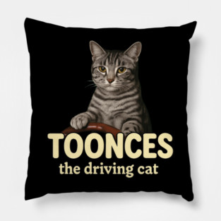 Toonces-The-driving-Cat Pillow