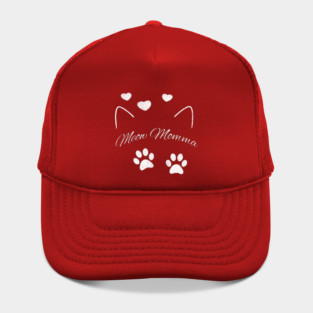 Meow Momma – Cute Cat Lover Design with Paws and Hearts Hat