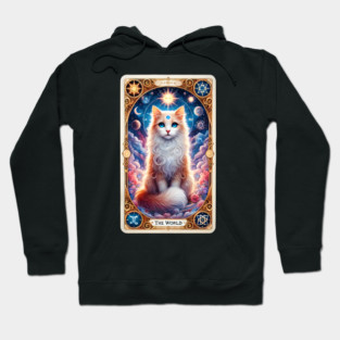 Celestial Cat Tarot – The World Card Fantasy Hoodie