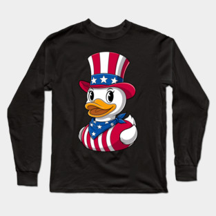 Rubber Duck 4th of July Independence Day Long Sleeve T-Shirt