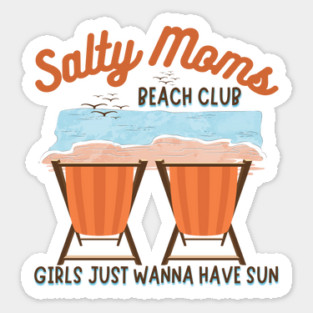 Salty Moms Beach Club Mother's Day Sticker
