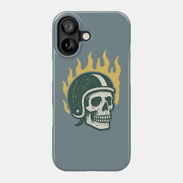 Motorcycle Skull Phone Case by Maggie's Store 3