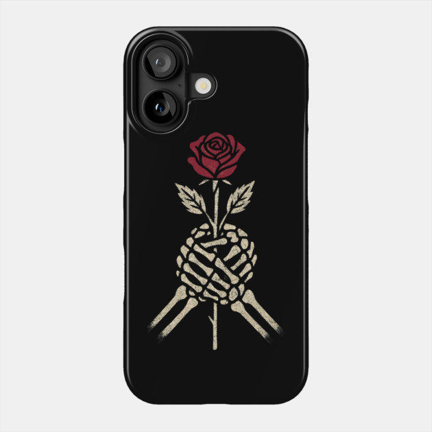 Skeleton Hand Rose Phone Case by Maggie's Store 3