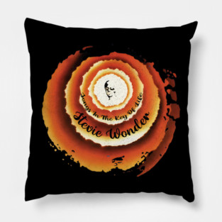 Stevie Wonder Retro "Songs in the Key of Life" Vintage Pillow