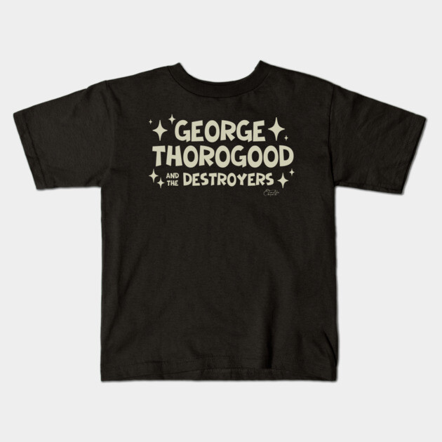 George Thorogood Fan Art Kids T-Shirt by Timeless Chaos