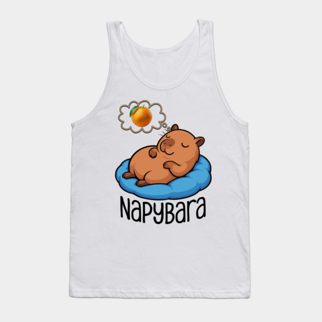 Happy Capybara Taking a Napybara, dreaming of Oranges Tank Top by Luxinda