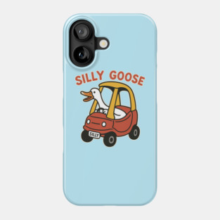 Silly Goose in a Cozy Coupe – Funny Cartoon Design Phone Case