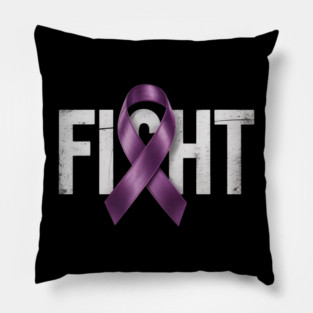 Pancreatic Cancer Fight Cancer Ribbon Pillow