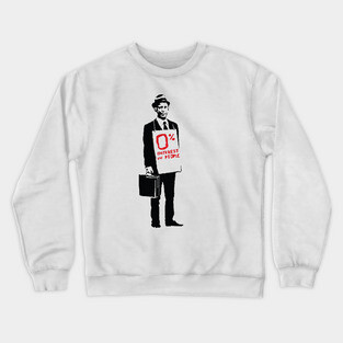 BANKSY Zero Interest in People Crewneck Sweatshirt