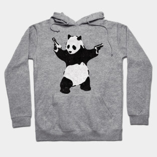 BANKSY Armed Panda with Guns Hoodie