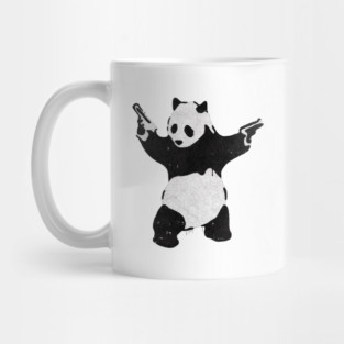 BANKSY Armed Panda with Guns Mug
