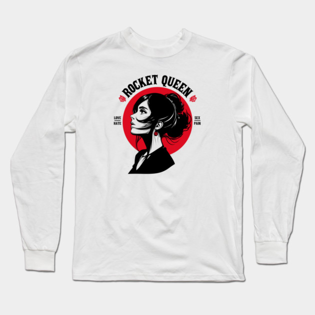 ROCKET QUEEN Long Sleeve T-Shirt by artslaves
