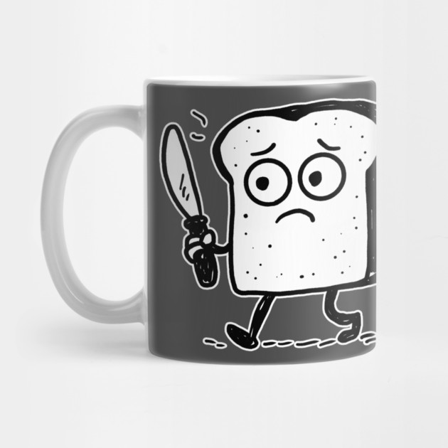 Nervous Bread Slice Holding Knife Meme by belownormal