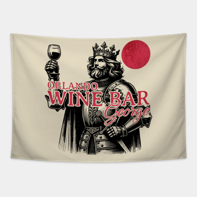 Drinking Wine at the Bar with George Orlando Florida style Tapestry by Joaddo
