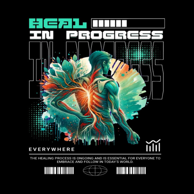 Heal In Progress Mental Health Awareness T-Shirt | Positive Vibes Motivational Merch by MindEcho