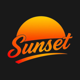 Vintage sunset absrtract art design T-Shirt