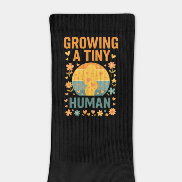 Growing A Tiny Human – Funny Retro Pregnancy Mom Design by ArtistTee ⭐⭐⭐⭐⭐