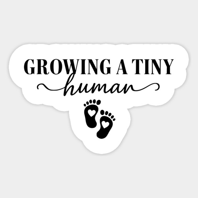 Growing A Tiny Human – Funny Pregnancy Mom Retro Mother’s Day Gift Sticker by ArtistTee ⭐⭐⭐⭐⭐