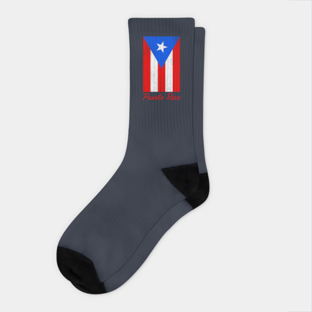 Puerto Rico Pride – Bold Puerto Rican Flag Socks by DonWillisJrArt