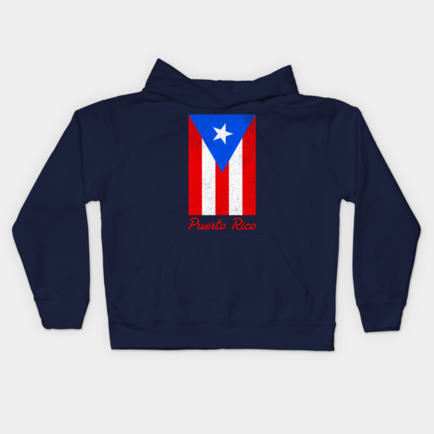 Puerto Rico Pride – Bold Puerto Rican Flag Kids Hoodie by DonWillisJrArt