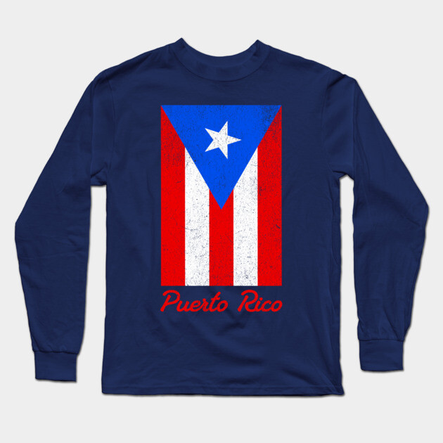Puerto Rico Pride – Bold Puerto Rican Flag Long Sleeve T-Shirt by DonWillisJrArt