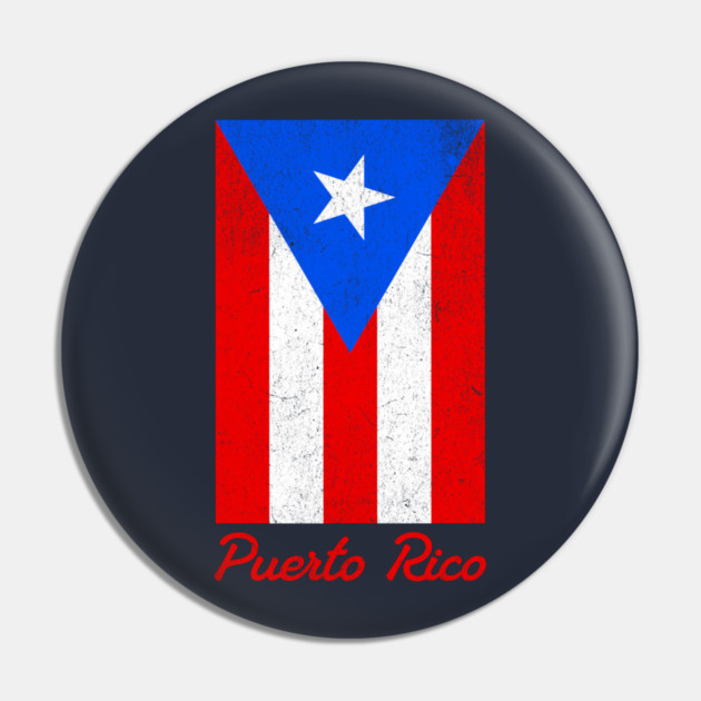 Puerto Rico Pride – Bold Puerto Rican Flag Pin by DonWillisJrArt