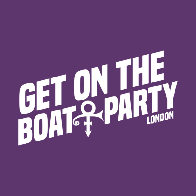 Get On The Boat Party London Pure White Text by PPUK