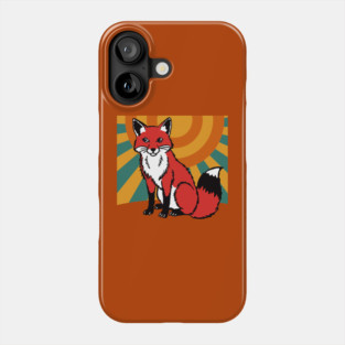Retro Sunshine Fox – Groovy Woodland Vibes Phone Case