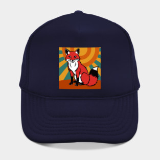Retro Sunshine Fox – Groovy Woodland Vibes Hat