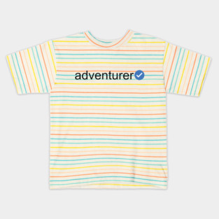 Verified Adventurer (Black Text) Kids T-Shirt