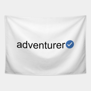 Verified Adventurer (Black Text) Tapestry