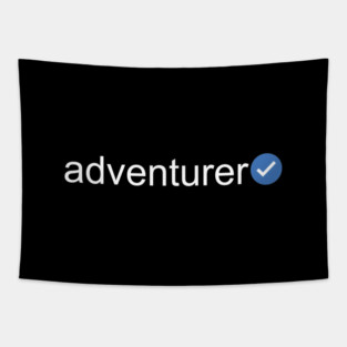 Verified Adventurer (White Text) Tapestry