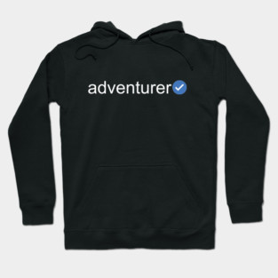 Verified Adventurer (White Text) Hoodie
