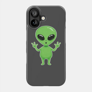 Alien Peace Tee - Greetings From Outer Weird Phone Case