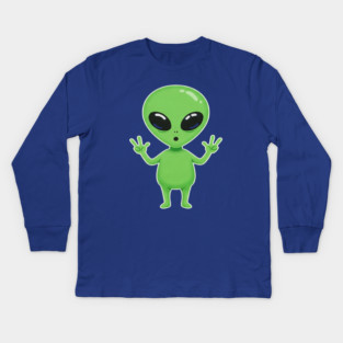 Alien Peace Tee - Greetings From Outer Weird Kids Long Sleeve T-Shirt