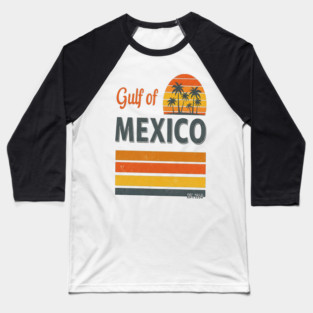 Gulf Mexico Tee - Salty Vibes & Sunny Sighs Baseball T-Shirt