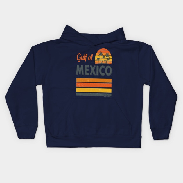 Gulf Mexico Tee - Salty Vibes & Sunny Sighs Kids Hoodie by OUTFITPAW