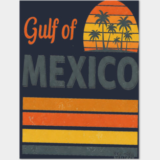 Gulf Mexico Tee - Salty Vibes & Sunny Sighs Posters and Art