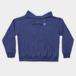 Verified Attorney (Black Text) Kids Hoodie