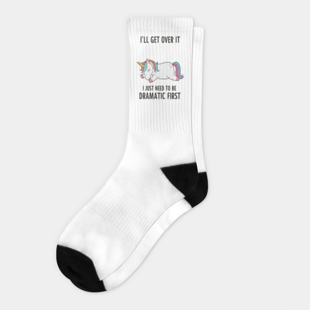 Drama Unicorn Tee - Majestic Meltdown Mode Activated Socks by OUTFITPAW