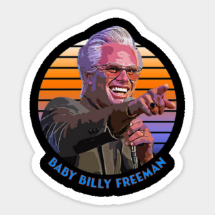 Baby Billy Freeman - Sunset Vintage Retro / Synthwave Sticker